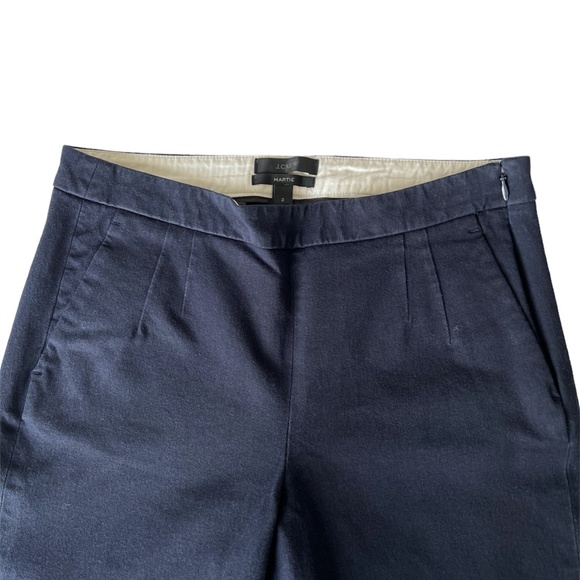 J Crew Martie Blue Stretch Cropped Pants Size 2 - Picture 6 of 14
